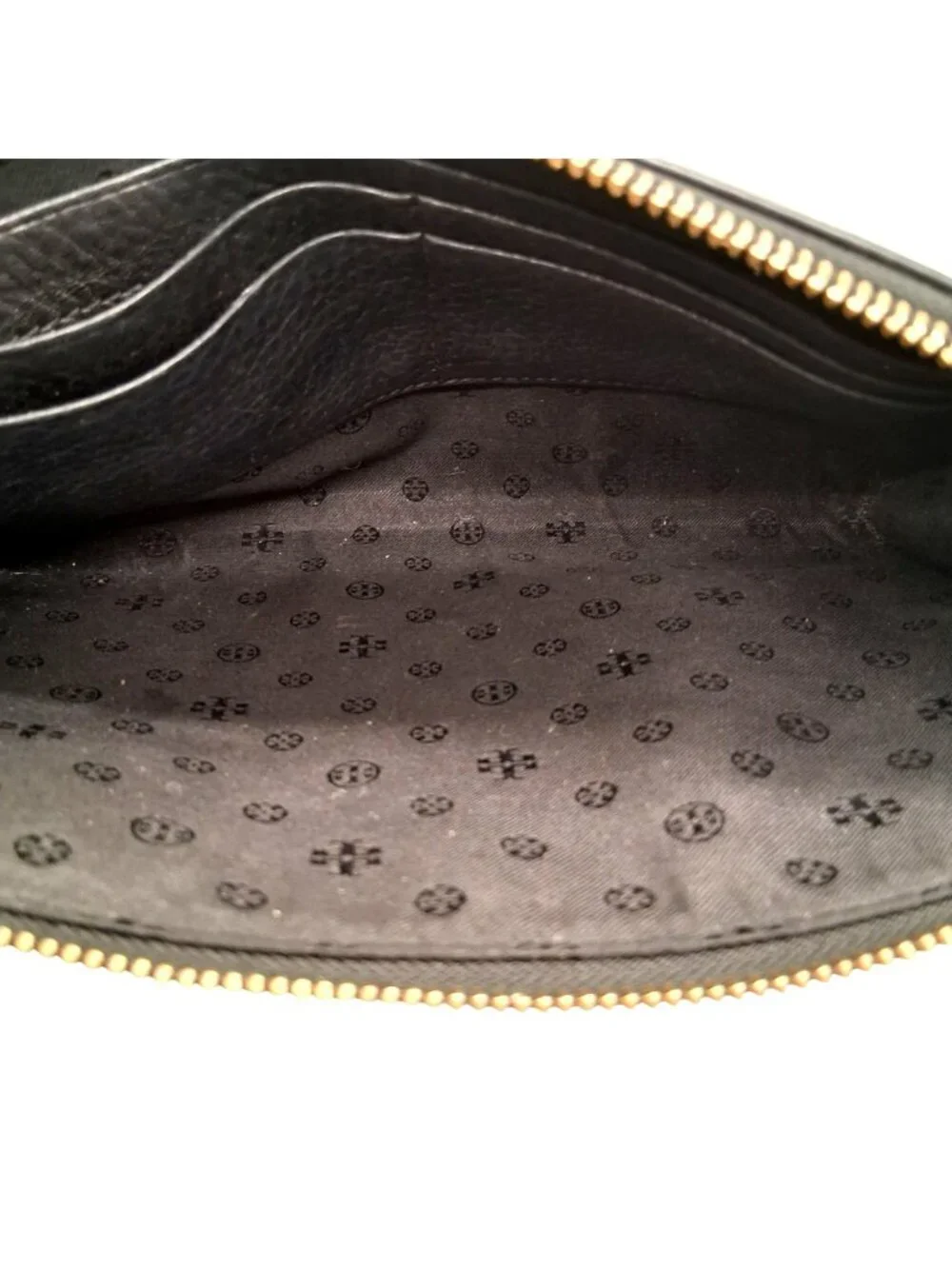 Tory Burch Black Leather Crossbody Bag Gold Hardware Adjustable Strap 9